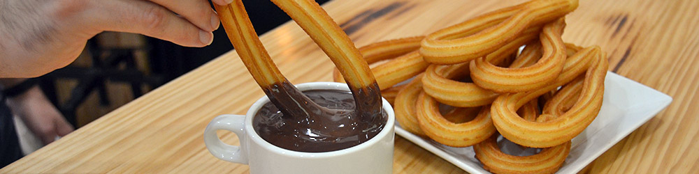 Los mejores churros y porras con chocolate.